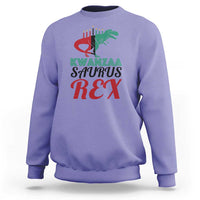 Kwanzaa Saurus Rex Kinara Candles Dinosaur T-rex African Heritage Sweatshirt - Wonder Print Shop