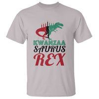 Kwanzaa Saurus Rex Kinara Candles Dinosaur T-rex African Heritage T Shirt - Wonder Print Shop