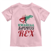 Kwanzaa Saurus Rex Kinara Candles Dinosaur T-rex African Heritage Toddler T Shirt