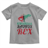 Kwanzaa Saurus Rex Kinara Candles Dinosaur T-rex African Heritage Toddler T Shirt