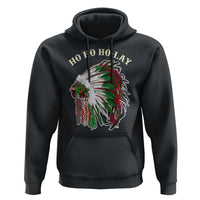 Funny Christmas Native American Hoodie Ho Ho Ho Lay Vintage War Bonnet