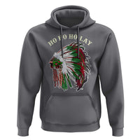 Funny Christmas Native American Hoodie Ho Ho Ho Lay Vintage War Bonnet