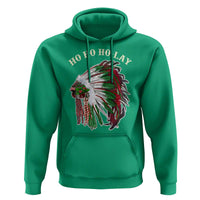 Funny Christmas Native American Hoodie Ho Ho Ho Lay Vintage War Bonnet