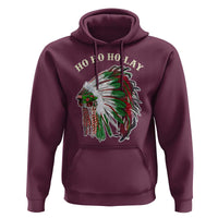 Funny Christmas Native American Hoodie Ho Ho Ho Lay Vintage War Bonnet