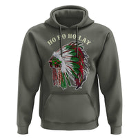 Funny Christmas Native American Hoodie Ho Ho Ho Lay Vintage War Bonnet