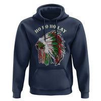 Funny Christmas Native American Hoodie Ho Ho Ho Lay Vintage War Bonnet