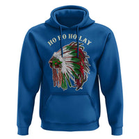 Funny Christmas Native American Hoodie Ho Ho Ho Lay Vintage War Bonnet