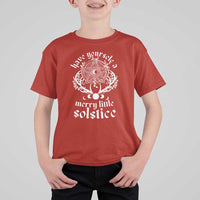 Yule Pagan T Shirt For Kid Have Yourself A Merry Little Solstice Vintage Pentagram - Wonder Print Shop