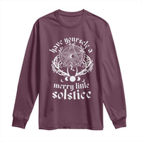 Yule Pagan Long Sleeve Shirt Have Yourself A Merry Little Solstice Vintage Pentagram