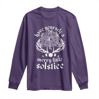 Yule Pagan Long Sleeve Shirt Have Yourself A Merry Little Solstice Vintage Pentagram