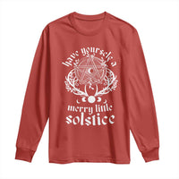 Yule Pagan Long Sleeve Shirt Have Yourself A Merry Little Solstice Vintage Pentagram