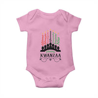 Happy Kwanzaa The 7 Principles African Nguzo Saba Kinara Candles Baby Onesie