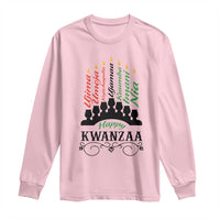Happy Kwanzaa The 7 Principles African Nguzo Saba Kinara Candles Long Sleeve Shirt