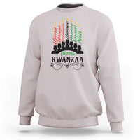 Happy Kwanzaa The 7 Principles African Nguzo Saba Kinara Candles Sweatshirt - Wonder Print Shop
