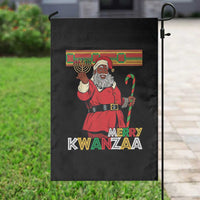 Funny Merry Kwanzaa Christmas Garden Flag African American Black Santa Kinara Candles - Wonder Print Shop