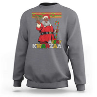 Funny Merry Kwanzaa Christmas Sweatshirt African American Black Santa Kinara Candles - Wonder Print Shop