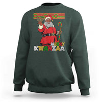 Funny Merry Kwanzaa Christmas Sweatshirt African American Black Santa Kinara Candles - Wonder Print Shop