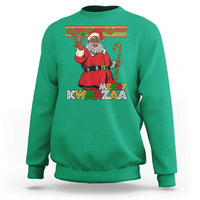 Funny Merry Kwanzaa Christmas Sweatshirt African American Black Santa Kinara Candles - Wonder Print Shop