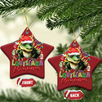 Funny Cajun Louisiana Christmas Santa's Alligator Christmas Ornament - Wonder Print Shop