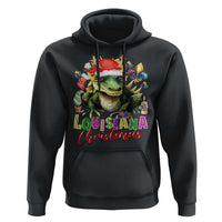 Funny Cajun Louisiana Christmas Santa's Alligator Hoodie
