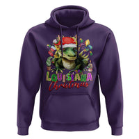 Funny Cajun Louisiana Christmas Santa's Alligator Hoodie