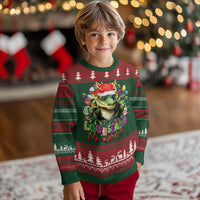 Funny Cajun Louisiana Christmas Santa's Alligator Ugly Christmas Sweater - Wonder Print Shop