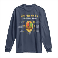 Nguzo Saba Symbols The 7 Principles Of Kwanzaa Kinara Candles Long Sleeve Shirt
