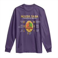 Nguzo Saba Symbols The 7 Principles Of Kwanzaa Kinara Candles Long Sleeve Shirt