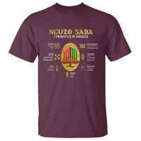 Nguzo Saba Symbols The 7 Principles Of Kwanzaa Kinara Candles T Shirt - Wonder Print Shop