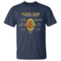 Nguzo Saba Symbols The 7 Principles Of Kwanzaa Kinara Candles T Shirt - Wonder Print Shop