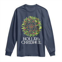 Scottish Merry Christmas Long Sleeve Shirt Nollaig Chridhel Celtic Xmas Mistletoe