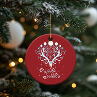 Winter Solstice Yule Pagan Xmas Reindeer Christmas Ornament - Wonder Print Shop