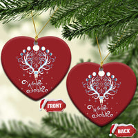 Winter Solstice Yule Pagan Xmas Reindeer Christmas Ornament - Wonder Print Shop