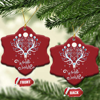 Winter Solstice Yule Pagan Xmas Reindeer Christmas Ornament - Wonder Print Shop