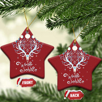 Winter Solstice Yule Pagan Xmas Reindeer Christmas Ornament - Wonder Print Shop
