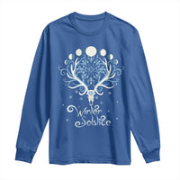 Winter Solstice Yule Pagan Christmas Reindeer Long Sleeve Shirt