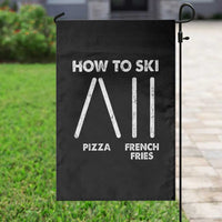 Funny Skiing Instructor Garden Flag How To Ski Food Lover Winter Sport - Wonder Print Shop