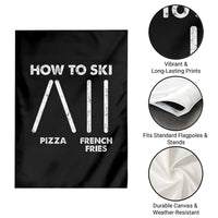 Funny Skiing Instructor Garden Flag How To Ski Food Lover Winter Sport - Wonder Print Shop