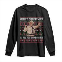 Merry Christmas To All You Sumbitches Long Sleeve Shirt Funny Smokey Xmas Movie The Bandit - Wonder Print Shop