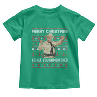 Merry Christmas To All You Sumbitches Toddler T Shirt Funny Smokey Xmas Movie The Bandit - Wonder Print Shop