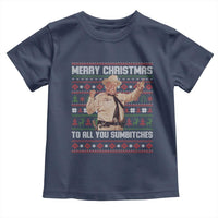 Merry Christmas To All You Sumbitches Toddler T Shirt Funny Smokey Xmas Movie The Bandit - Wonder Print Shop