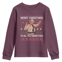 Merry Christmas To All You Sumbitches Youth Sweatshirt Funny Smokey Xmas Movie The Bandit - Wonder Print Shop
