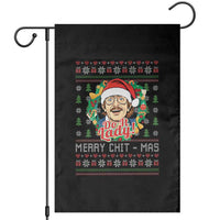 Funny Chit Christmas Garden Flag Merry Chit Mas Do It Lady Xmas Wreath - Wonder Print Shop
