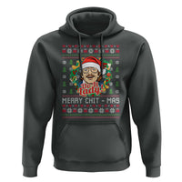 Funny Chit Christmas Hoodie Merry Chit Mas Do It Lady Xmas Wreath - Wonder Print Shop