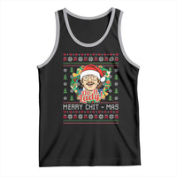 Funny Chit Christmas Tank Top Merry Chit Mas Do It Lady Xmas Wreath - Wonder Print Shop