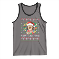 Funny Chit Christmas Tank Top Merry Chit Mas Do It Lady Xmas Wreath - Wonder Print Shop