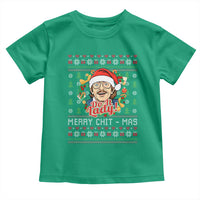 Funny Chit Christmas Toddler T Shirt Merry Chit Mas Do It Lady Xmas Wreath - Wonder Print Shop