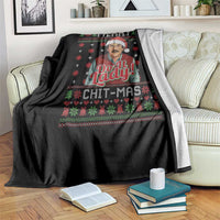 Funny Chit Christmas Throw Blanket Merry Chit Mas Do It Lady Ugly Xmas - Wonder Print Shop
