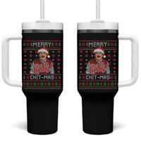 Funny Chit Christmas Tumbler With Handle Merry Chit Mas Do It Lady Ugly Xmas - Wonder Print Shop