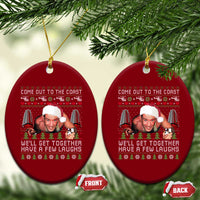 Funny Nakatomi Plaza Christmas Ceramic Ornament Come Out To The Coast John Xmas 80's Die Movie - Wonder Print Shop